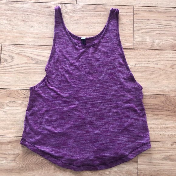 Lululemon Athletica Rush Hour Tank Women's Sz 2? Heathered Chilled Grape EUC - Picture 2 of 3